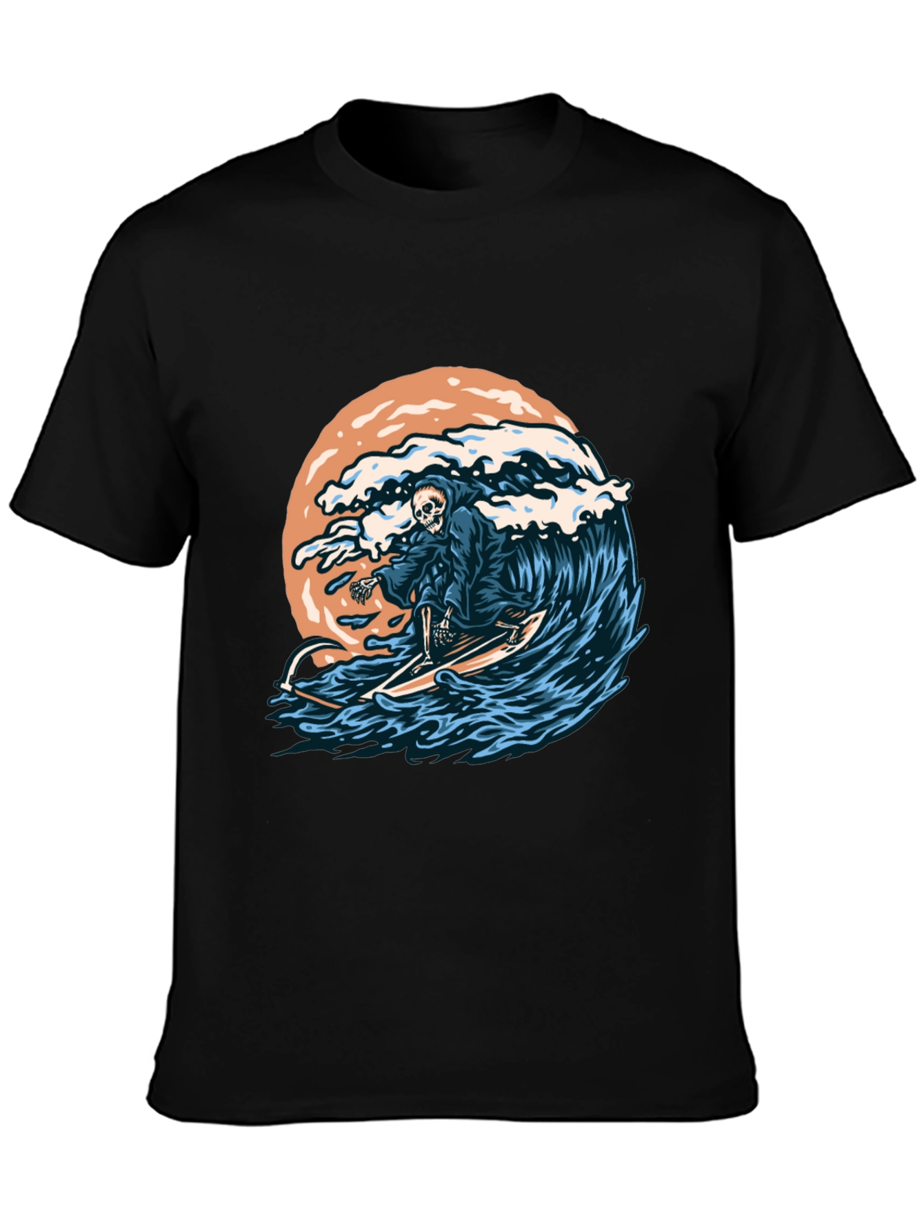 Surfing Grim Reaper Graphic T-Shirt
