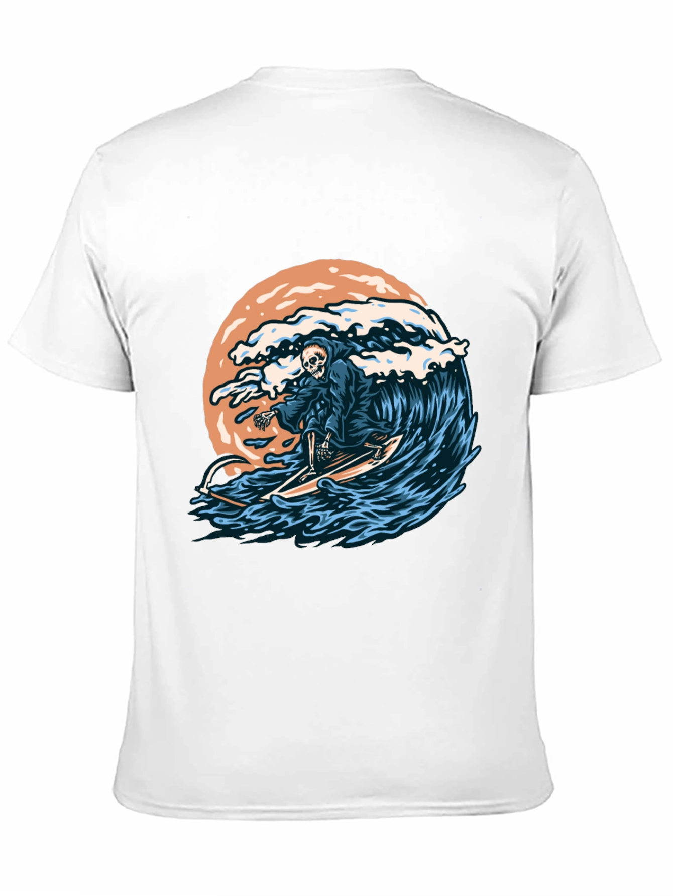 Surfing Grim Reaper Graphic T-Shirt