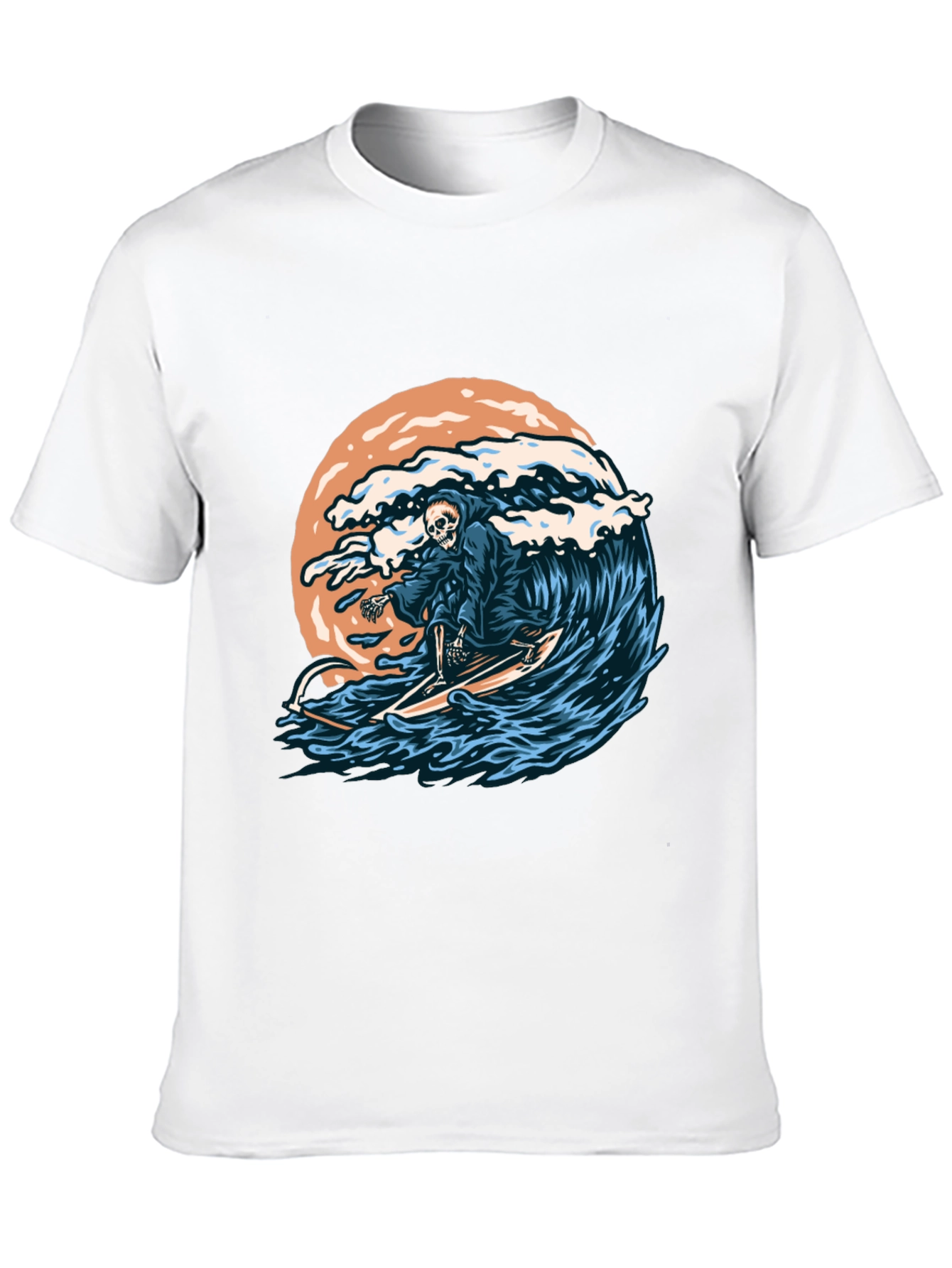 Surfing Grim Reaper Graphic T-Shirt