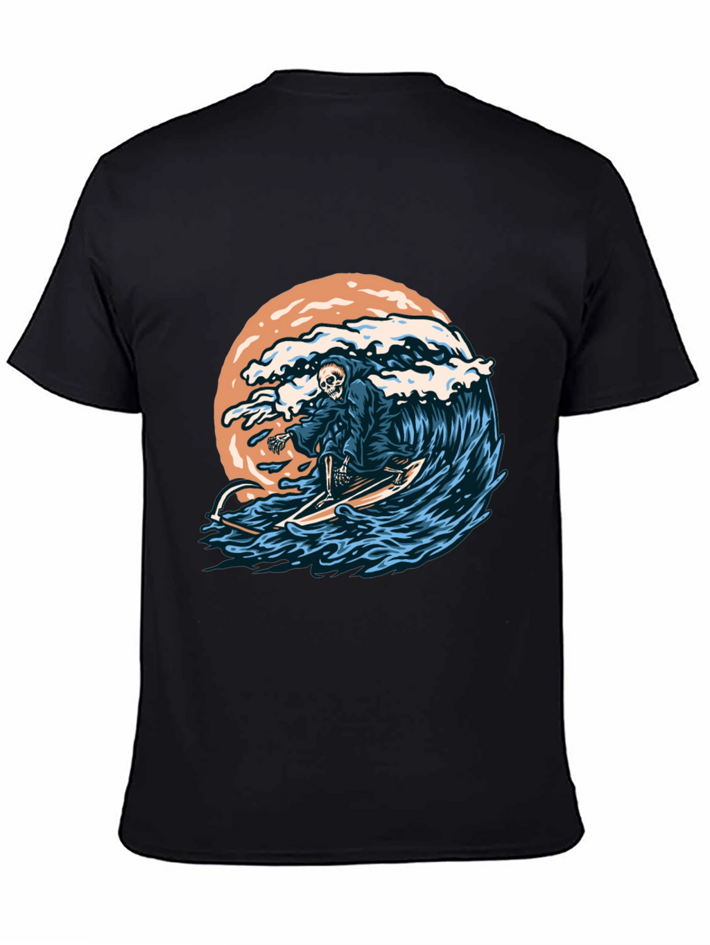 Surfing Grim Reaper Graphic T-Shirt
