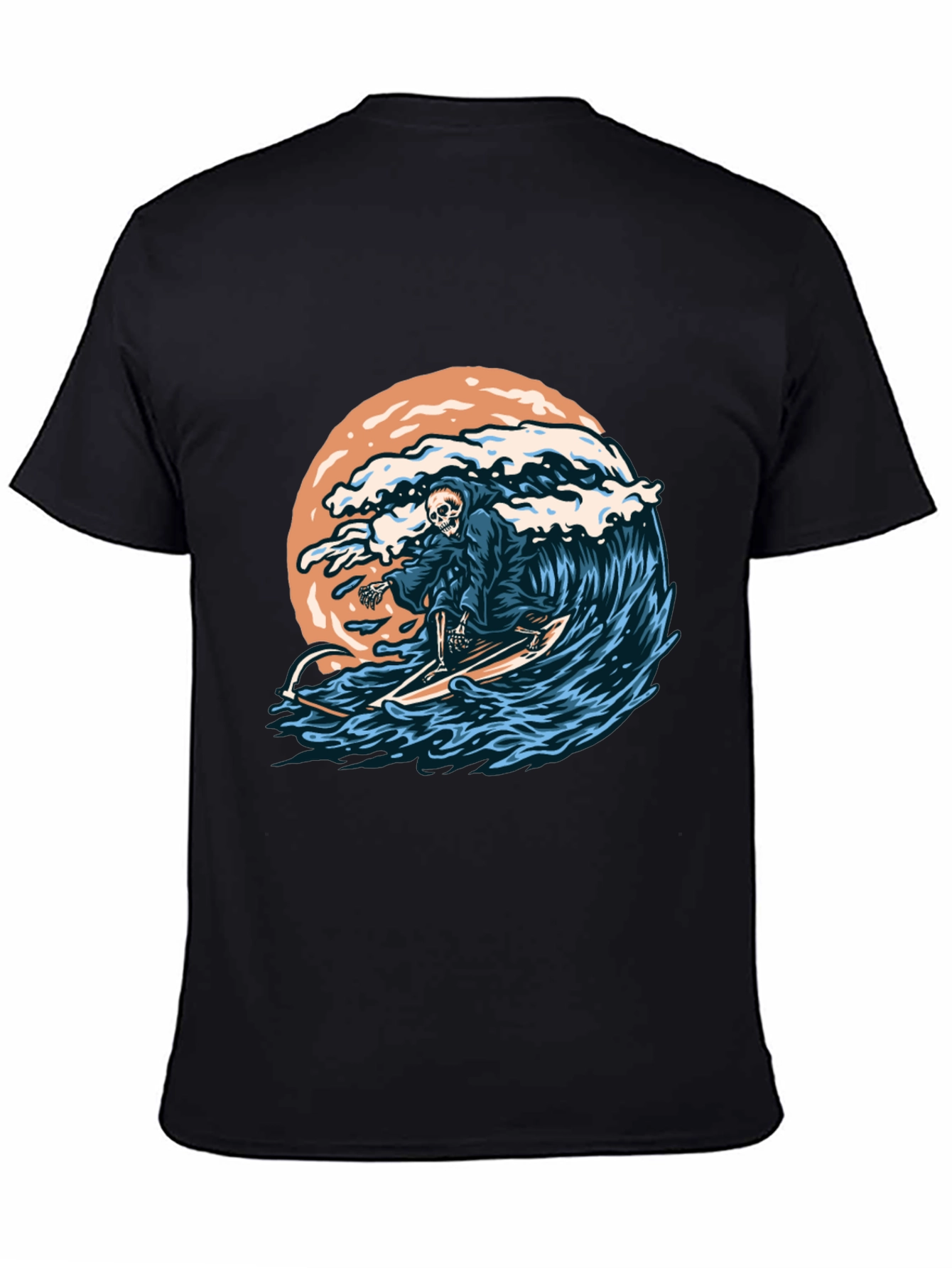 Surfing Grim Reaper Graphic T-Shirt