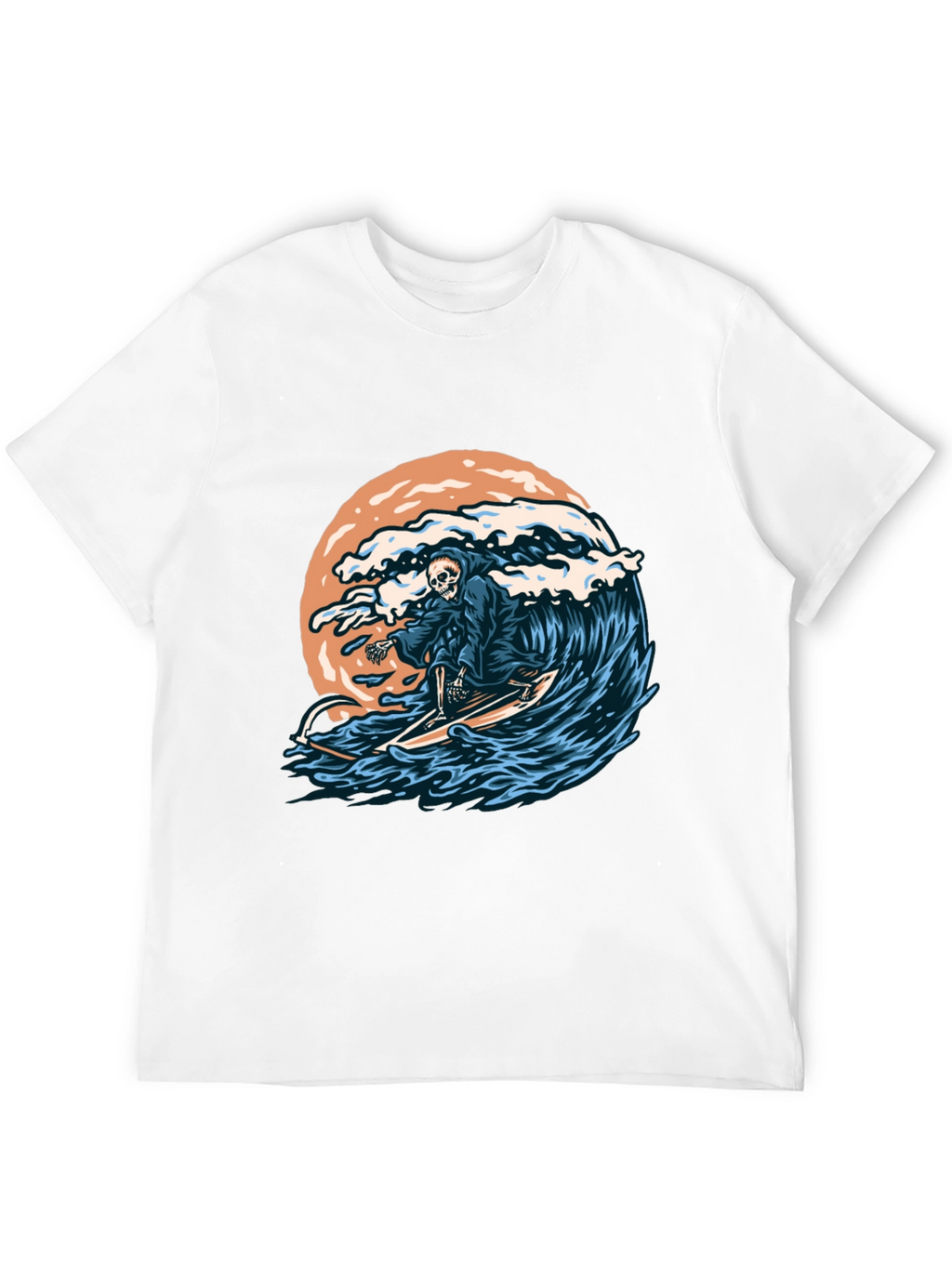Surfing Grim Reaper Graphic T-Shirt