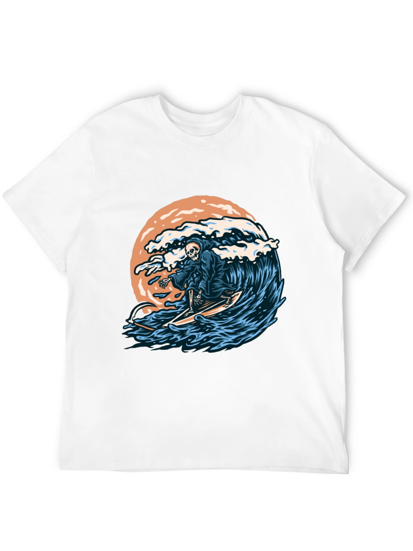 Surfing Grim Reaper Graphic T-Shirt