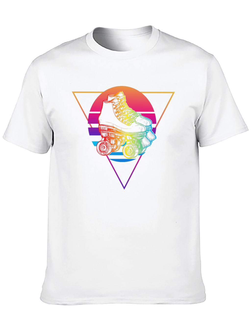 Retro Roller Skate Graphic Tee - Black
