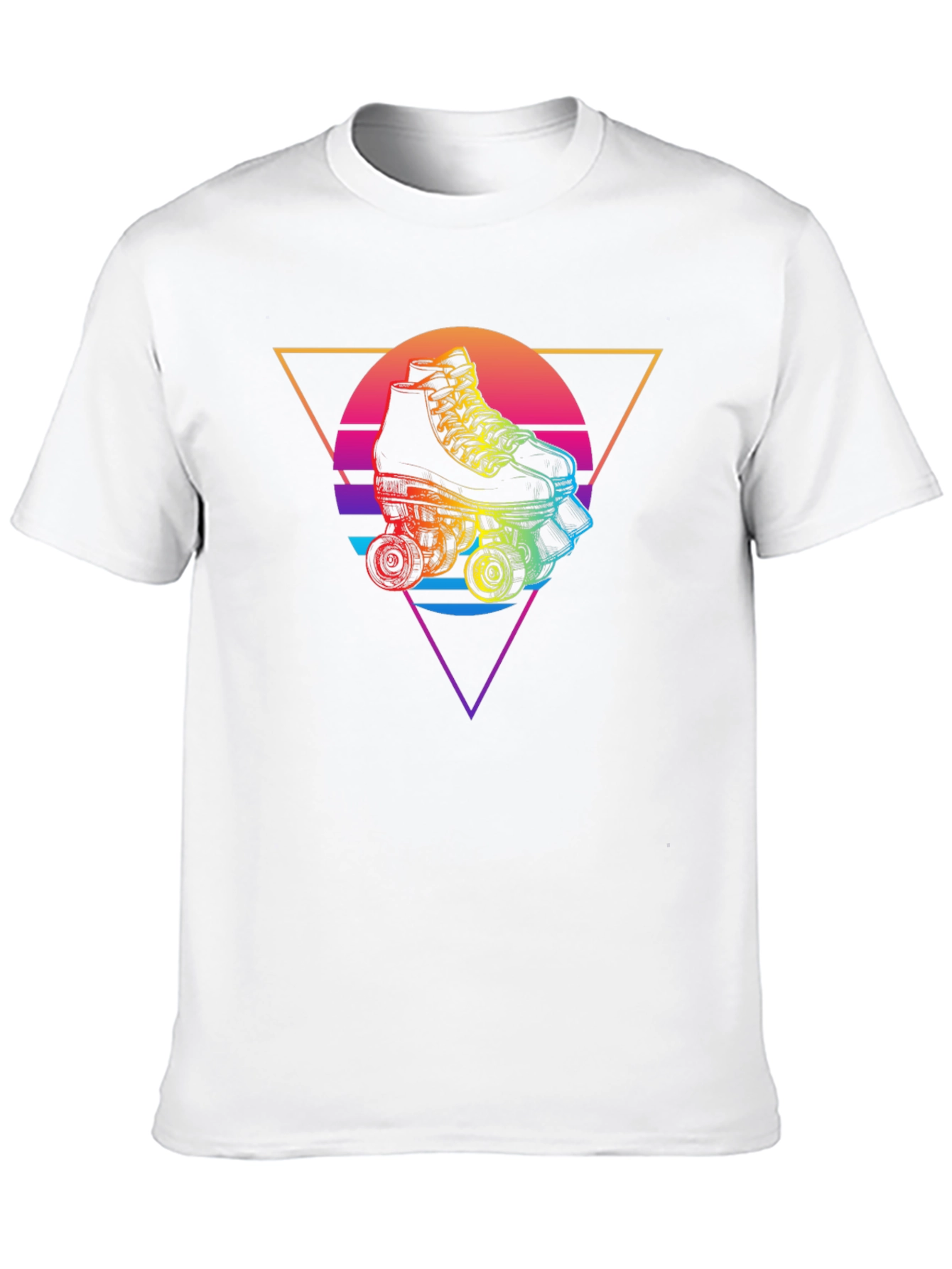 Retro Roller Skate Graphic Tee - Black