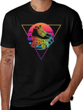 Retro Roller Skate Graphic Tee - Black