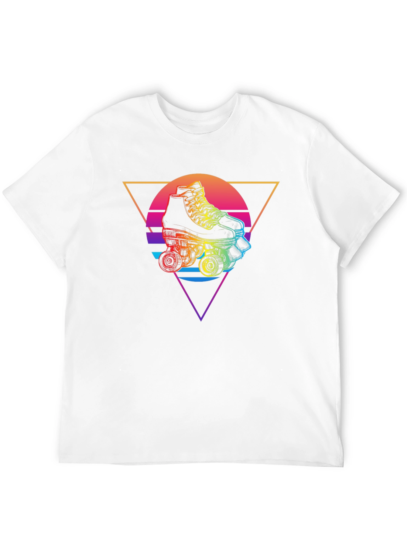 Retro Roller Skate Graphic Tee - Black