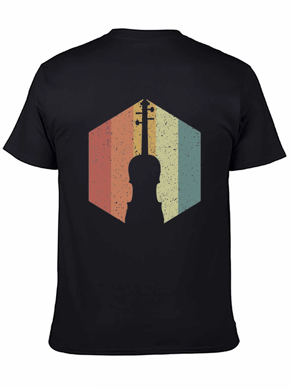 Retro Violin Graphic Tee - Musical Instrument Shirt