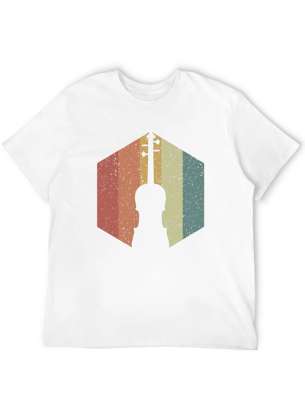 Retro Violin Graphic Tee - Musical Instrument Shirt