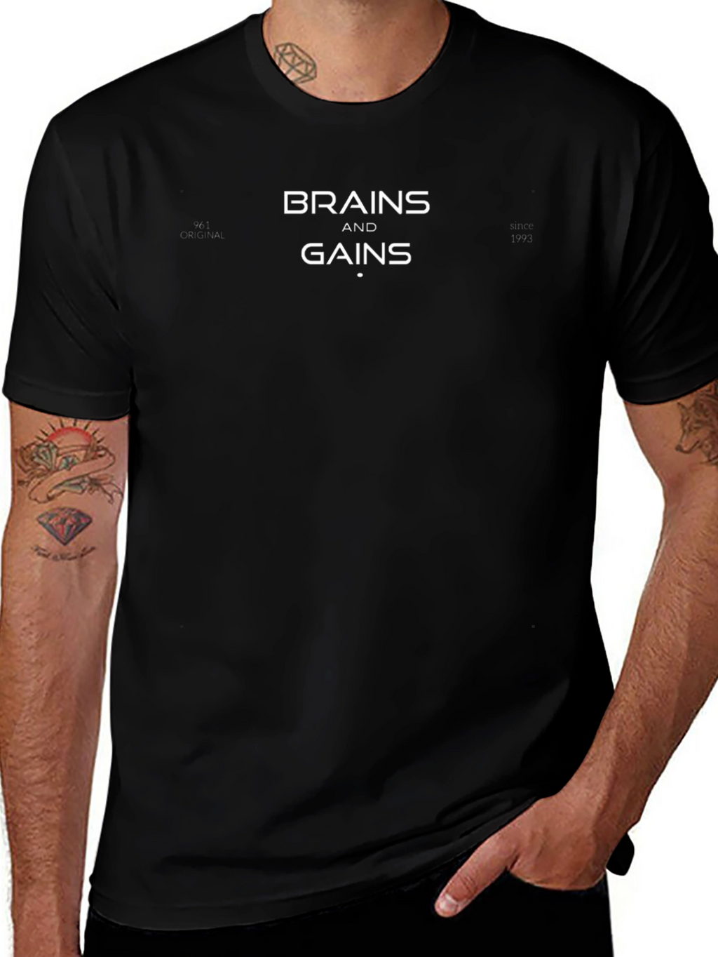 Brains and Gains Graphic T-Shirt