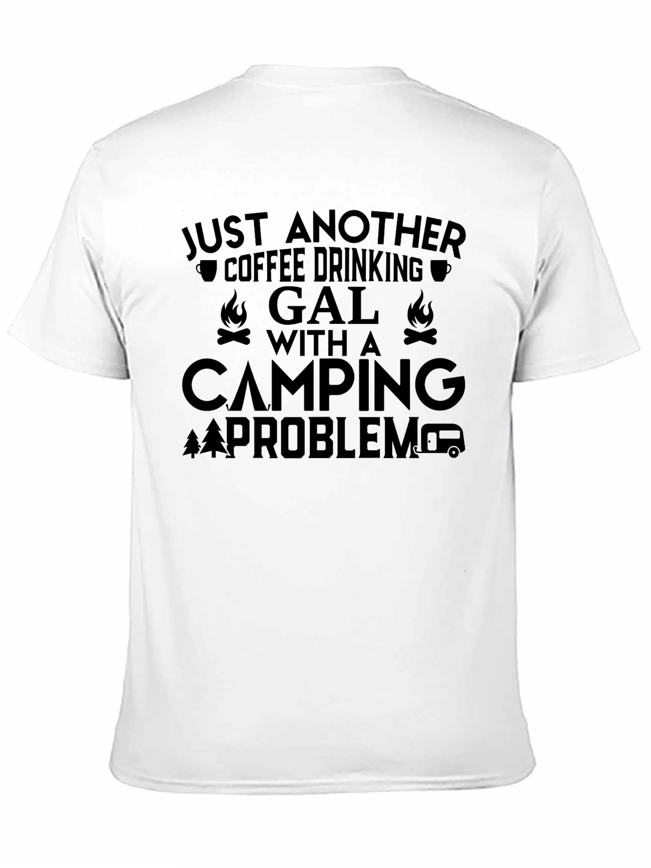Coffee Drinking Camping Gal T-Shirt