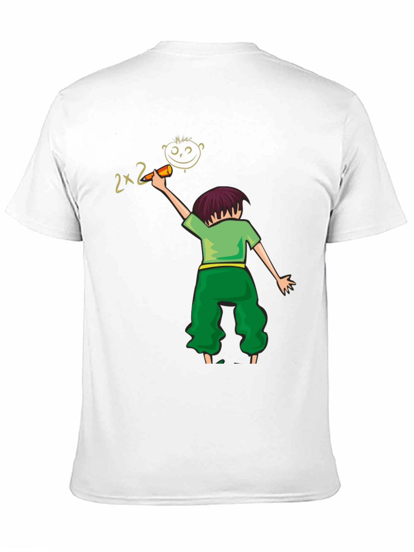 Artistic Kids Drawing T-Shirt - Black Cotton Blend