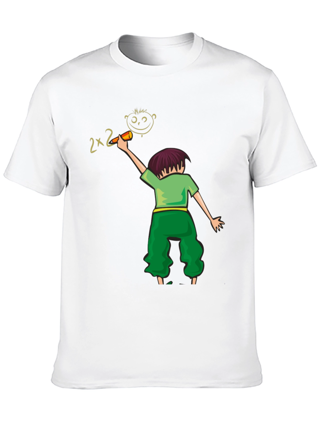 Artistic Kids Drawing T-Shirt - Black Cotton Blend