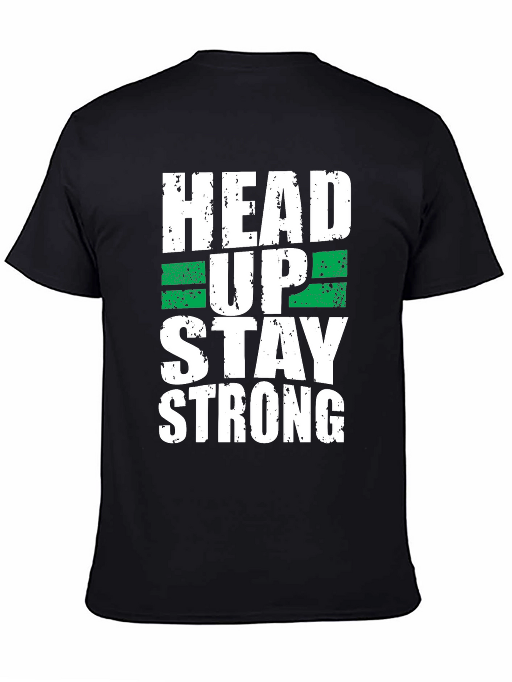 Head Up Stay Strong Graphic Tee - Black