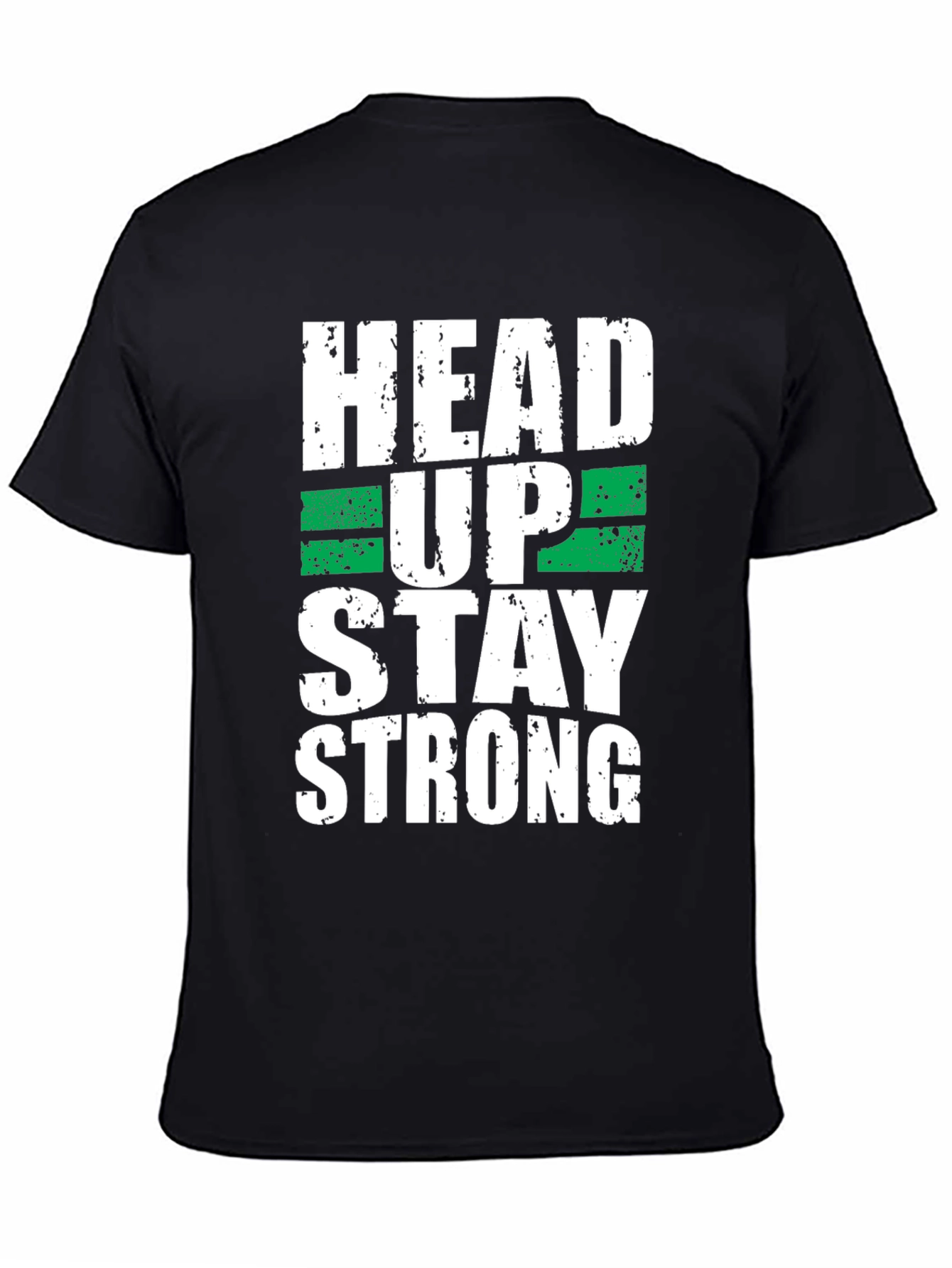 Head Up Stay Strong Graphic Tee - Black
