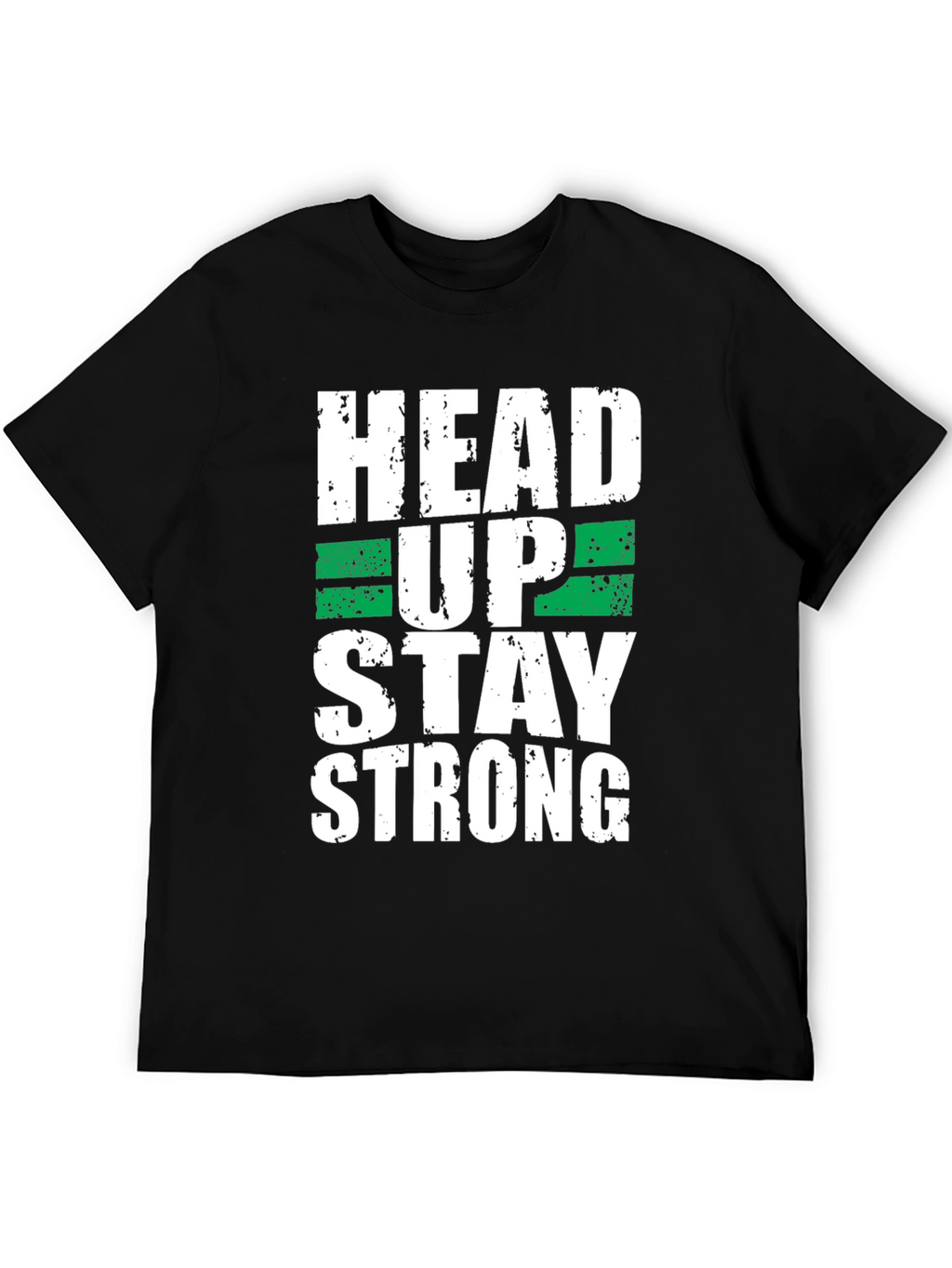 Head Up Stay Strong Graphic Tee - Black