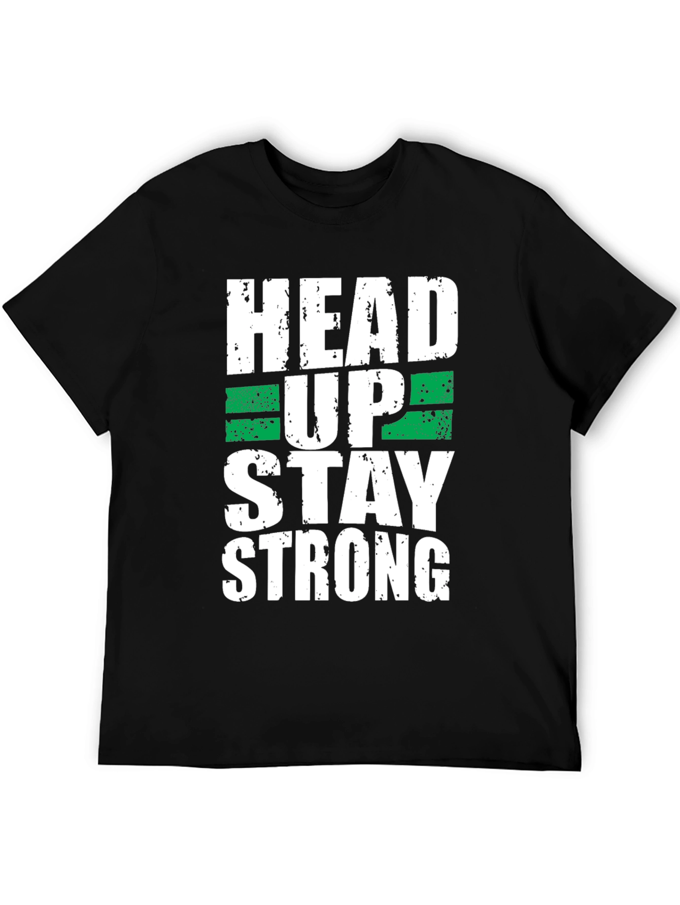 Head Up Stay Strong Graphic Tee - Black