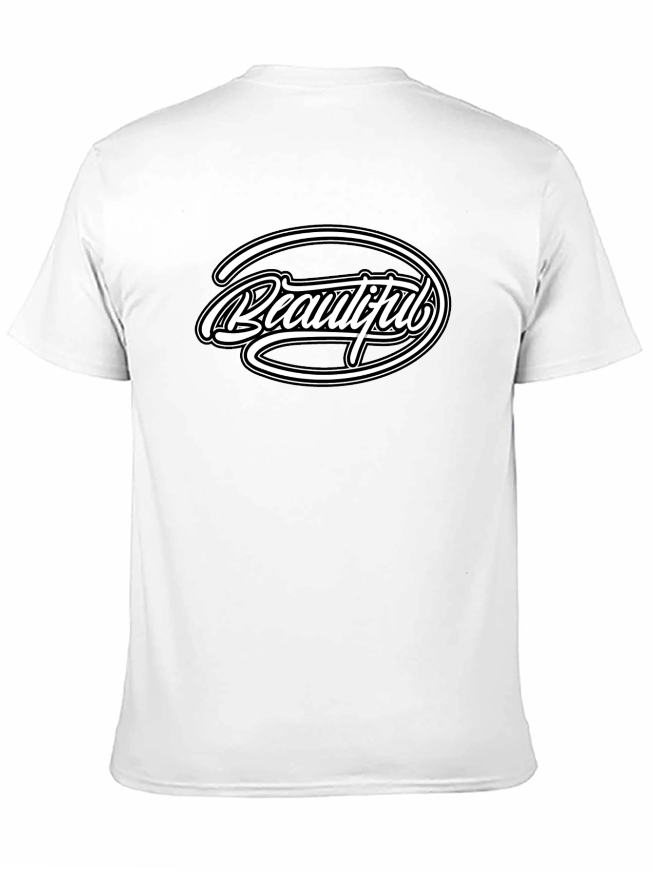 Beautiful Graphic Tee - Black Cotton T-Shirt