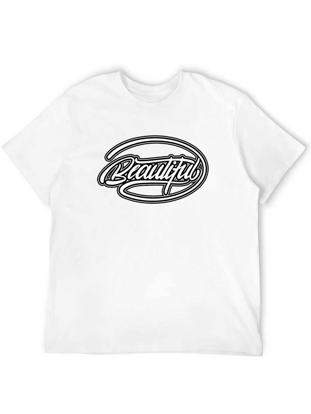 Beautiful Graphic Tee - Black Cotton T-Shirt