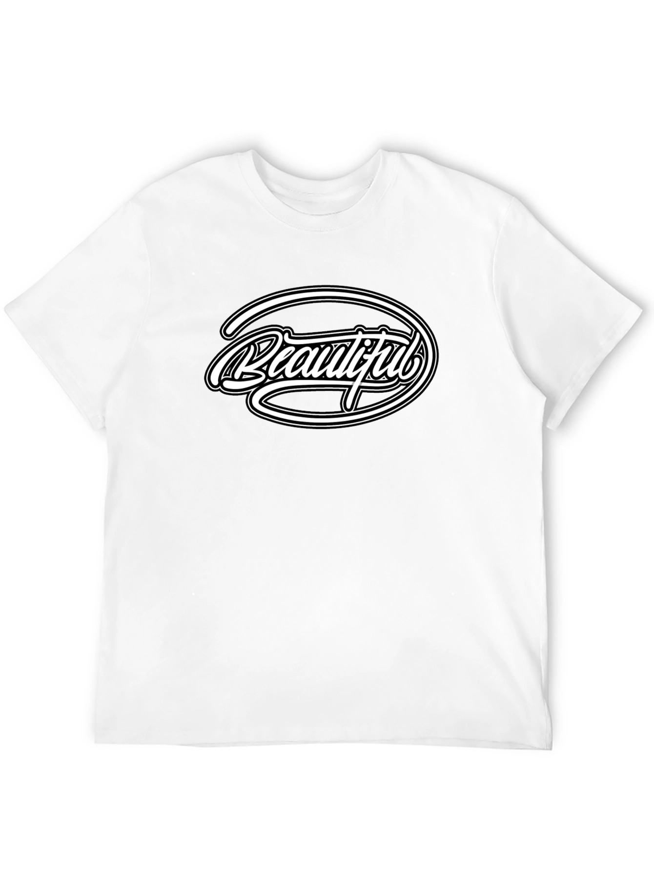 Beautiful Graphic Tee - Black Cotton T-Shirt