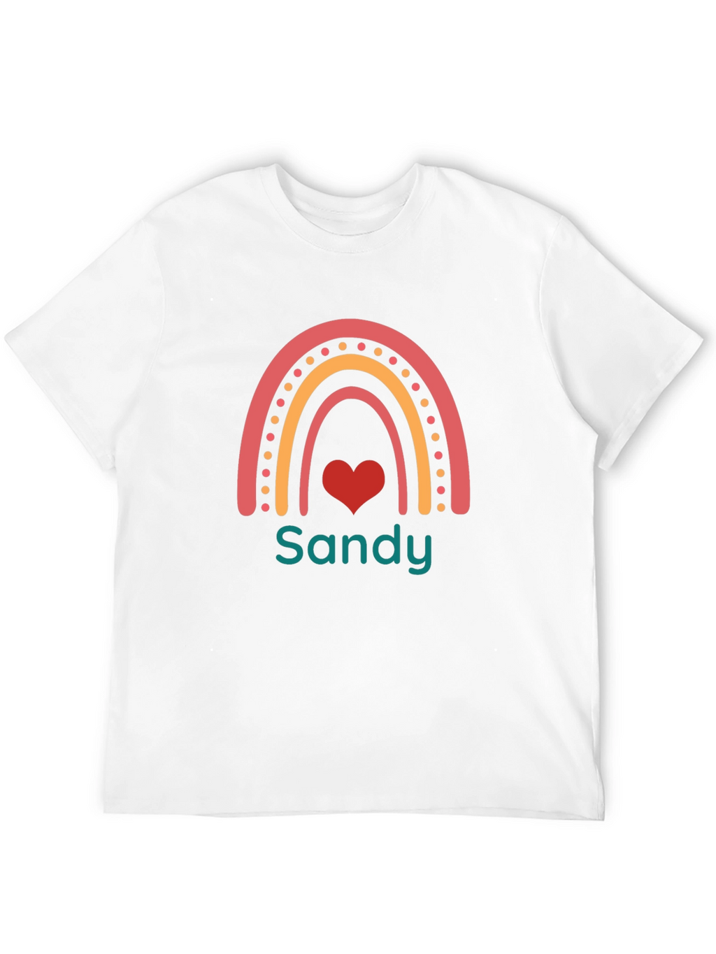 Sandy Rainbow Heart Graphic Tee - Black