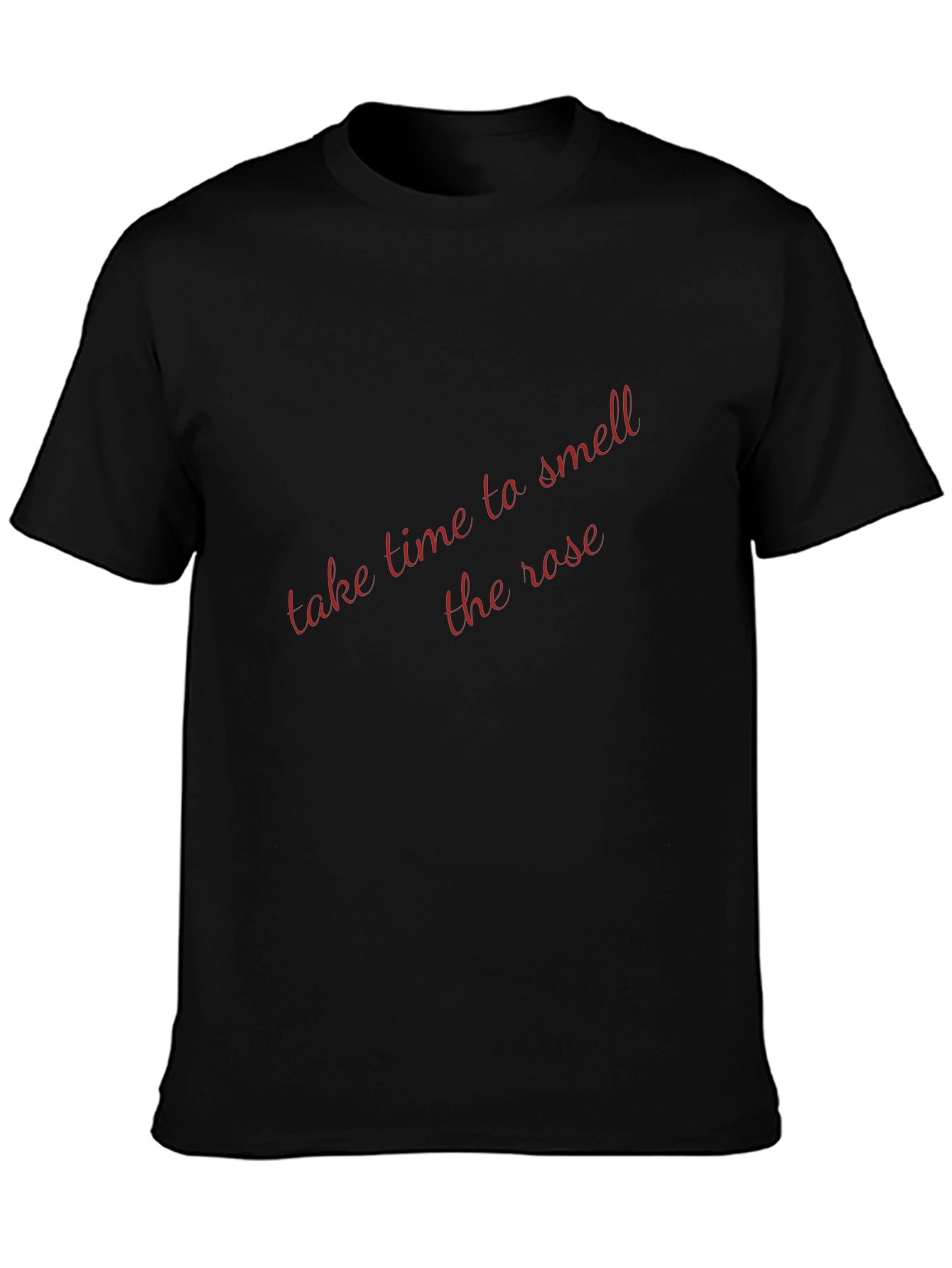 Take Time To Smell The Rose Black T-Shirt