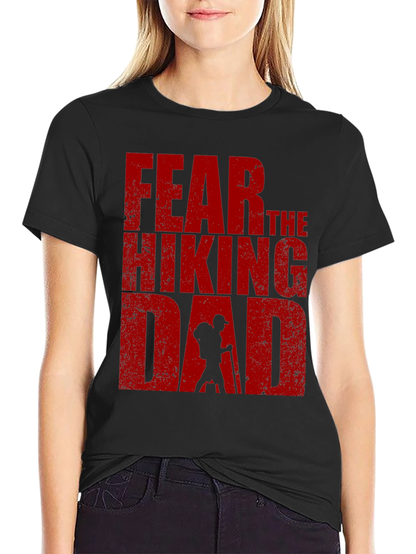 Fear The Hiking Dad T-Shirt - Black
