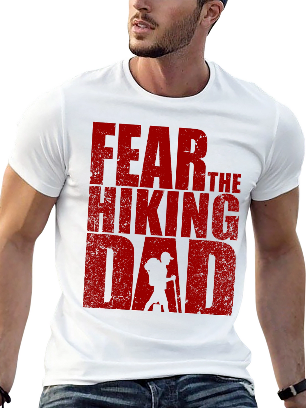 Fear The Hiking Dad T-Shirt - Black