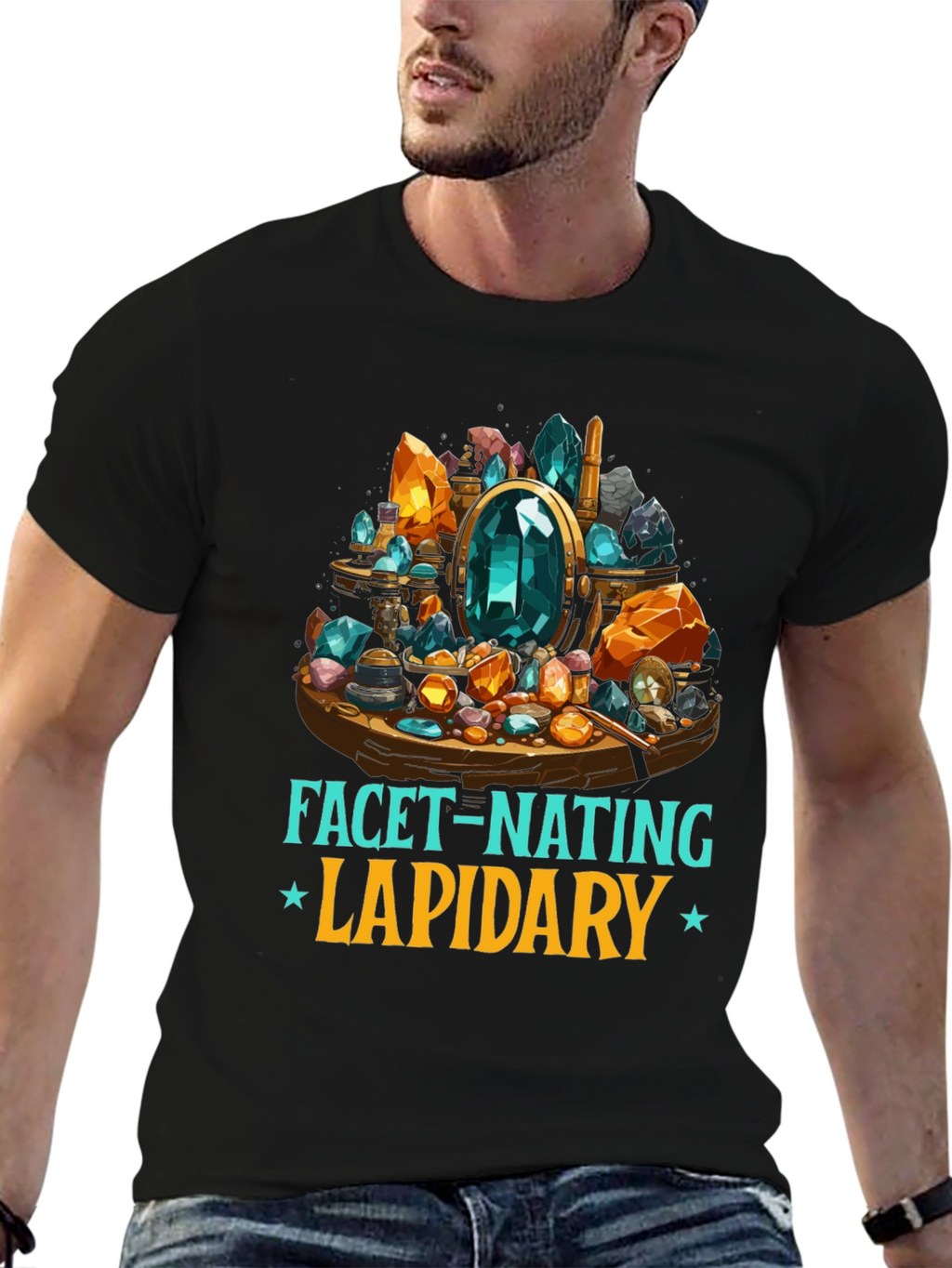 Facet-Nating Lapidary T-Shirt Gemstone Design