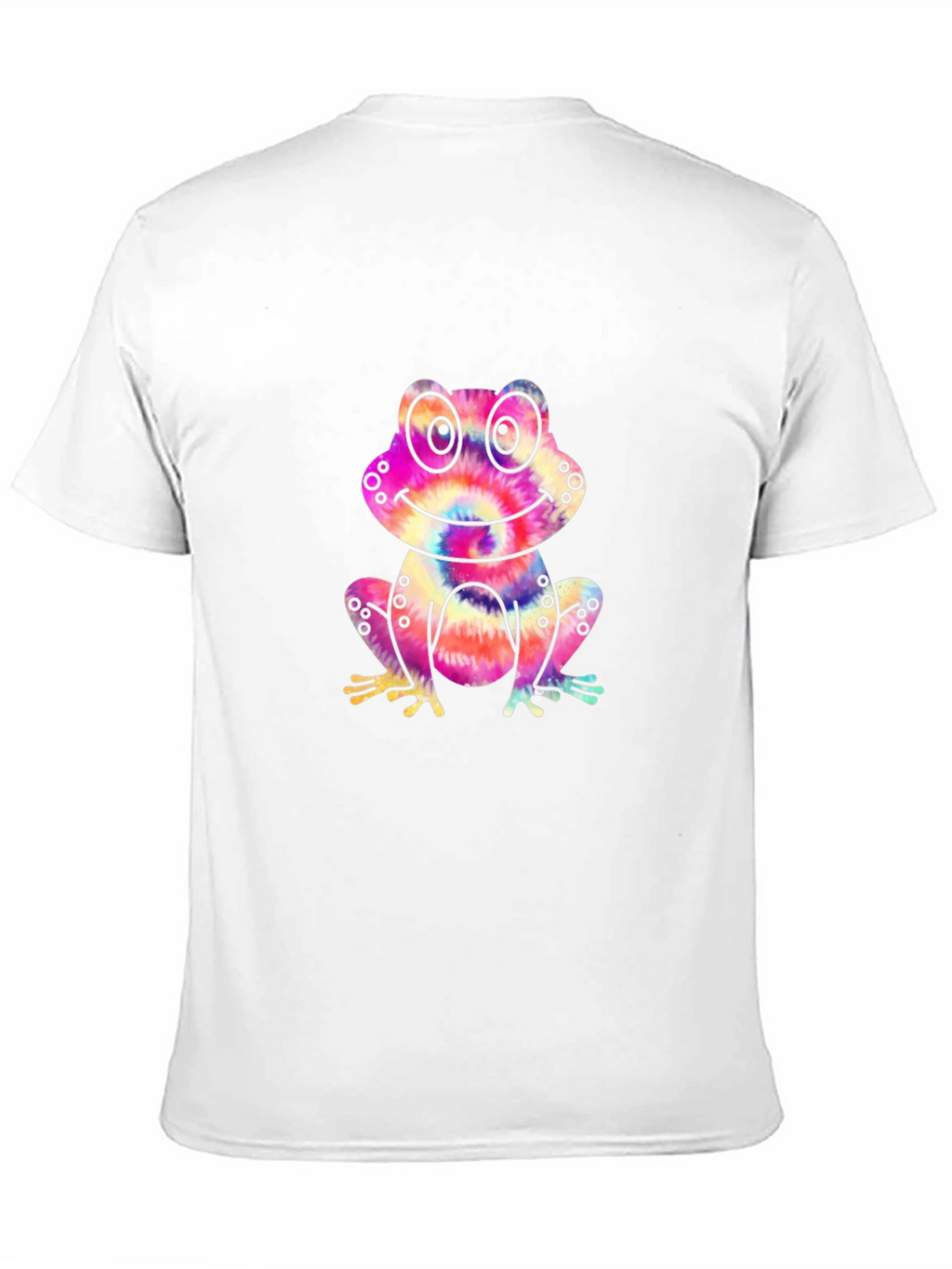 Tie-Dye Frog Graphic Black T-Shirt