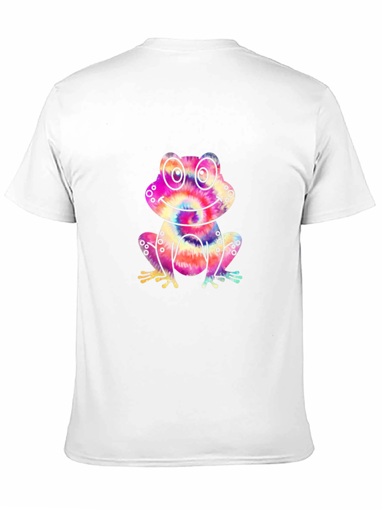 Tie-Dye Frog Graphic Black T-Shirt