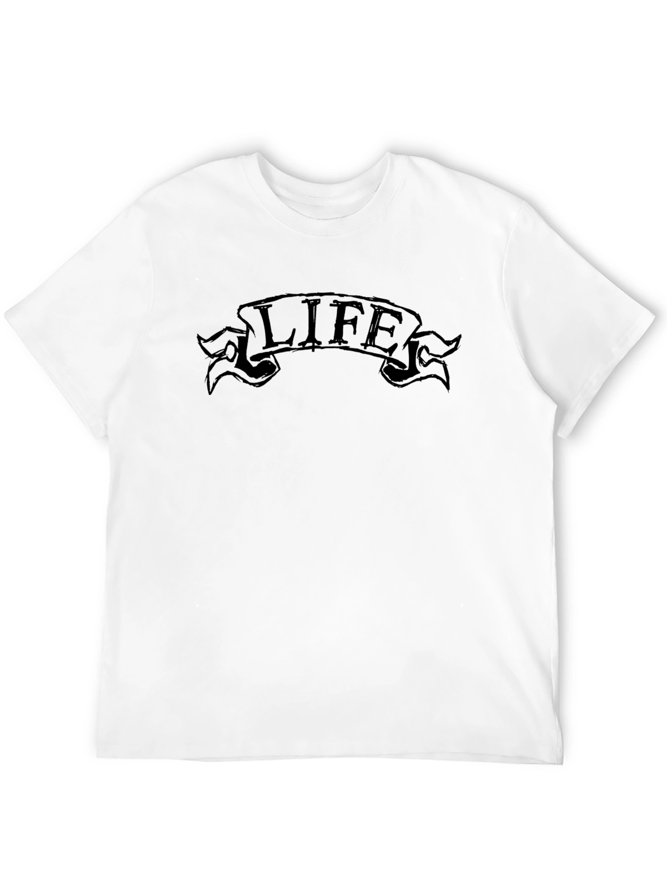 Life Banner Graphic T-Shirt - Black
