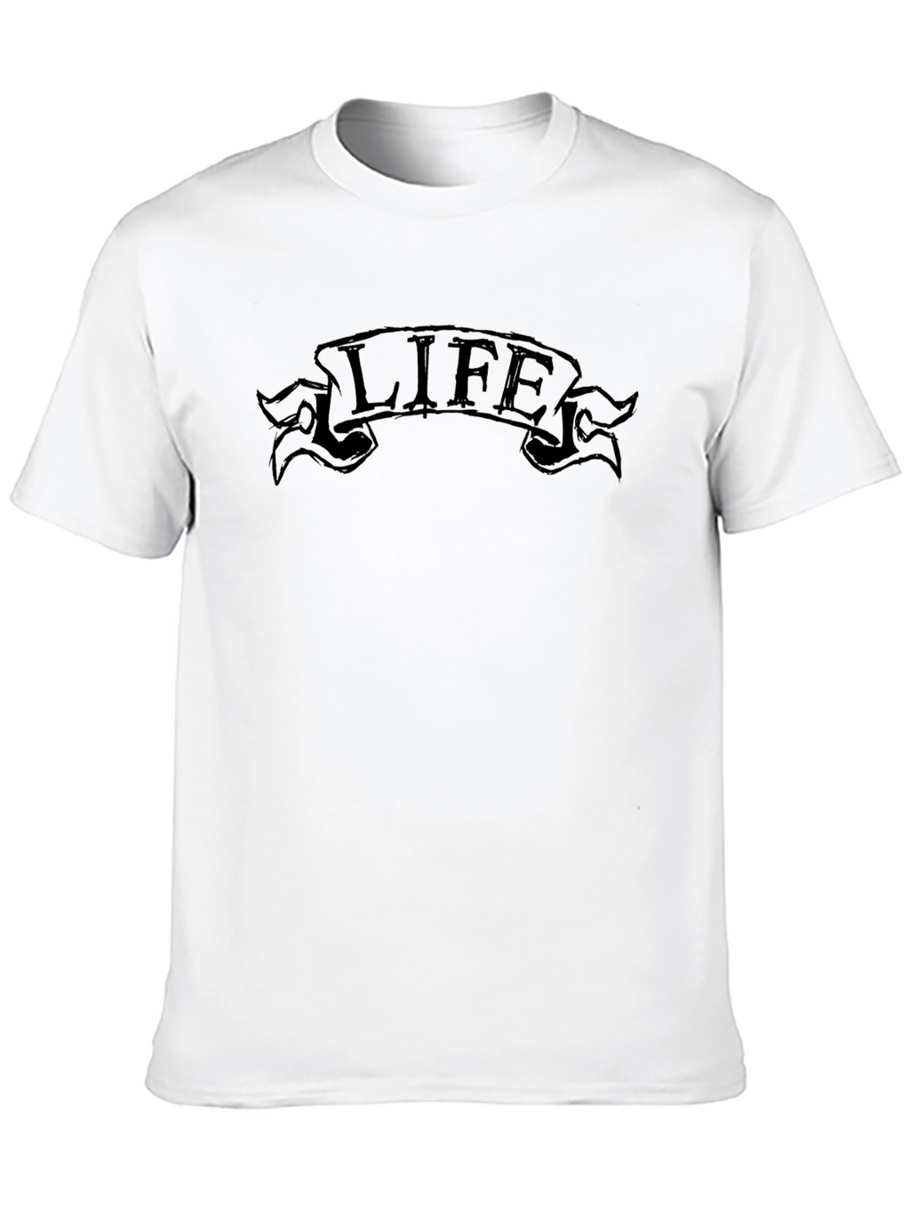 Life Banner Graphic T-Shirt - Black