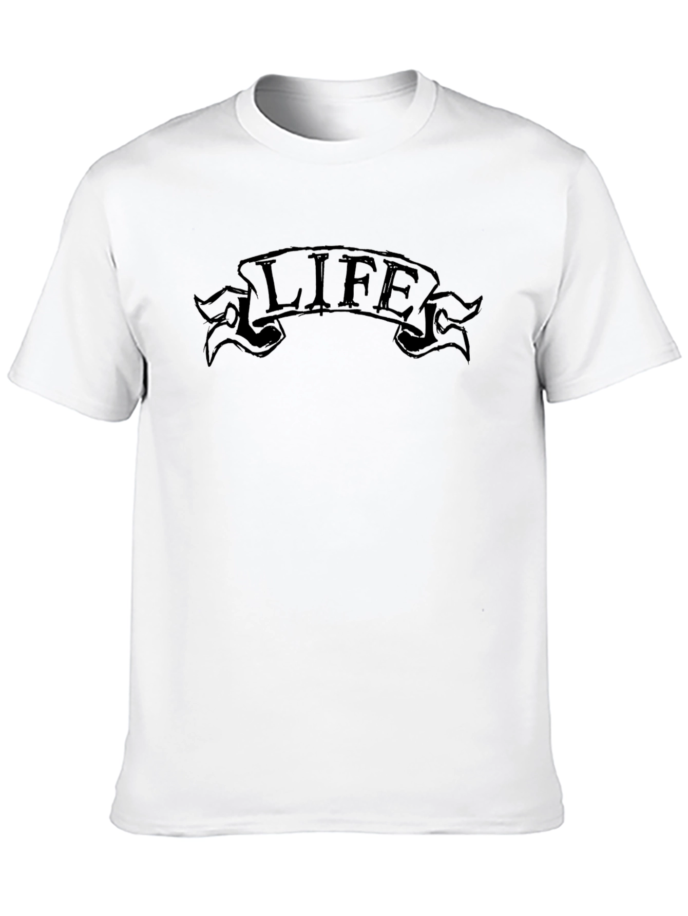 Life Banner Graphic T-Shirt - Black