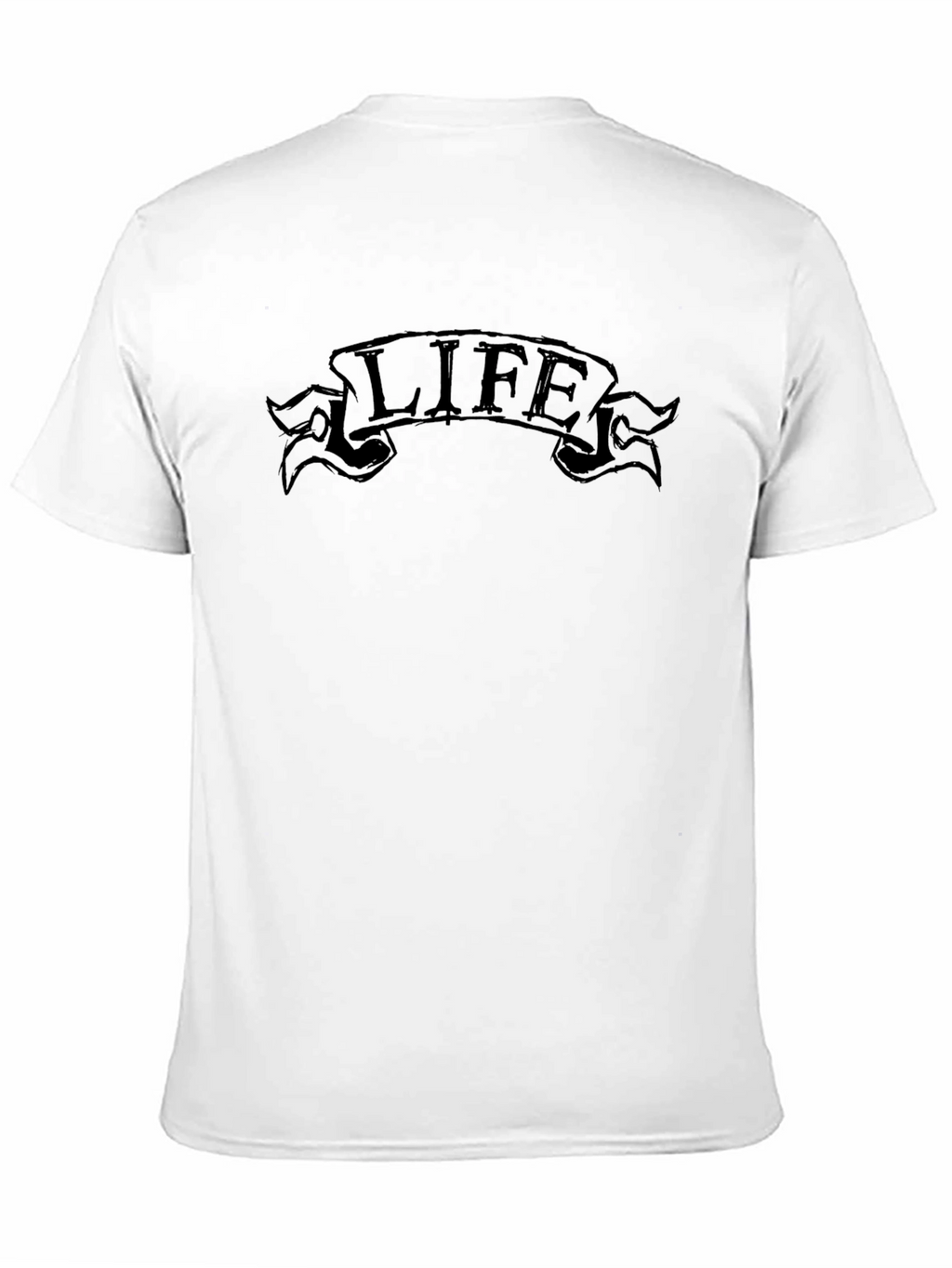 Life Banner Graphic T-Shirt - Black