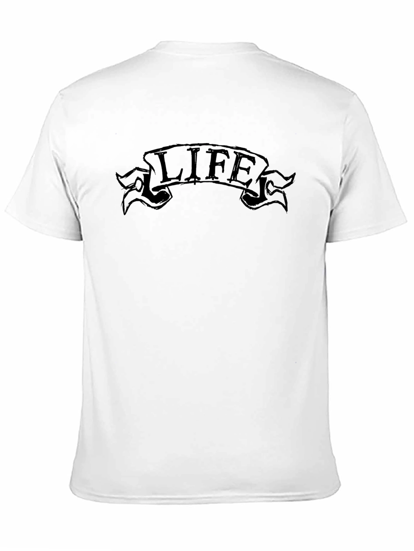 Life Banner Graphic T-Shirt - Black