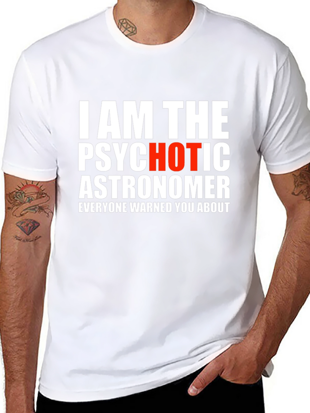 Psychotic Astronomer Graphic T-Shirt - Funny Space Tee