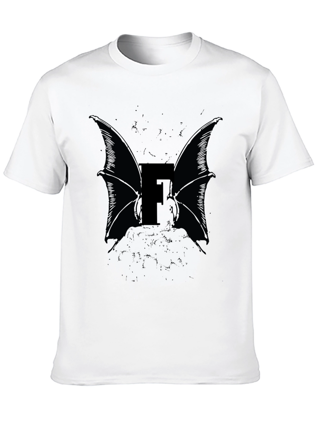 Bat Wing Letter F Graphic Tee