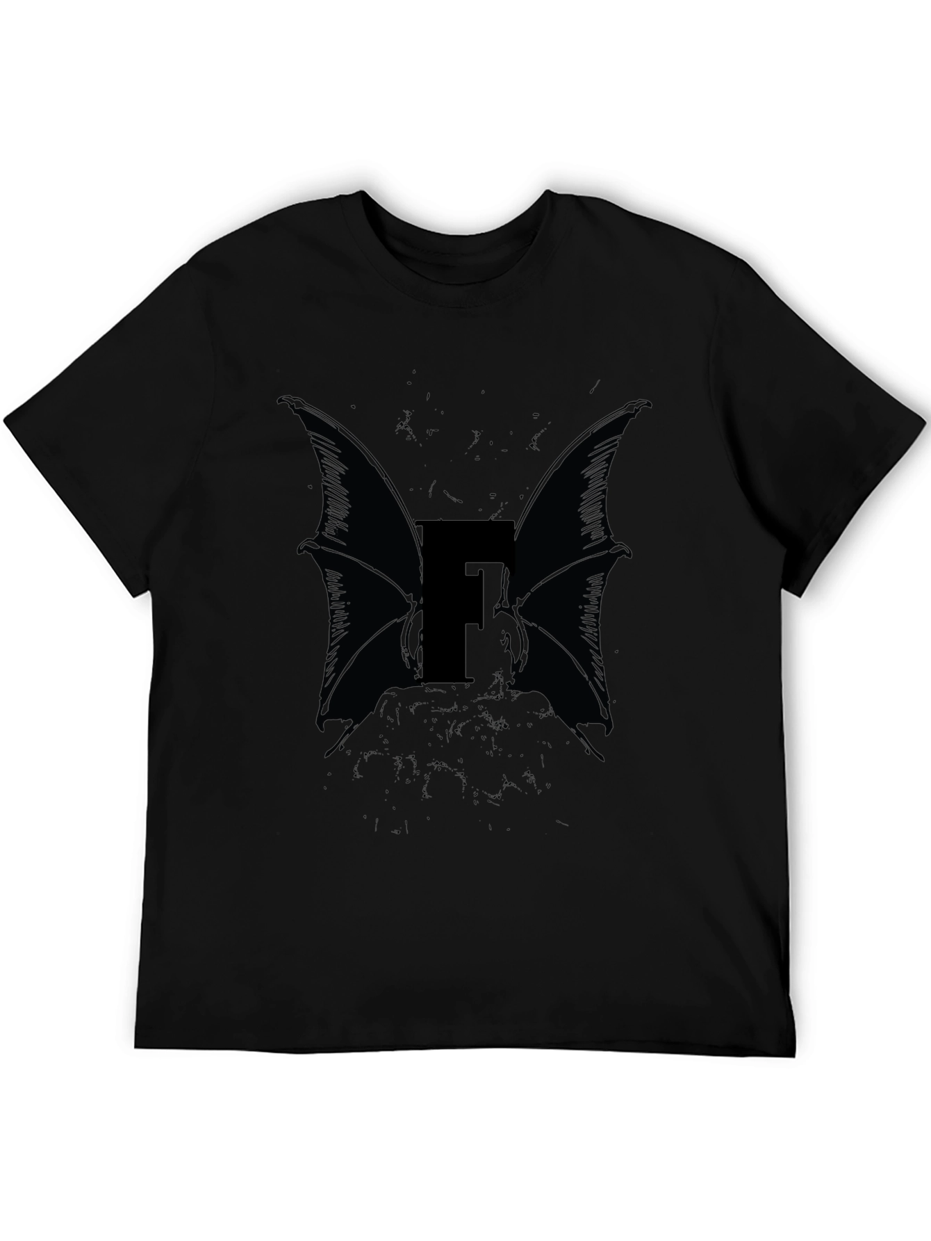 Bat Wing Letter F Graphic Tee