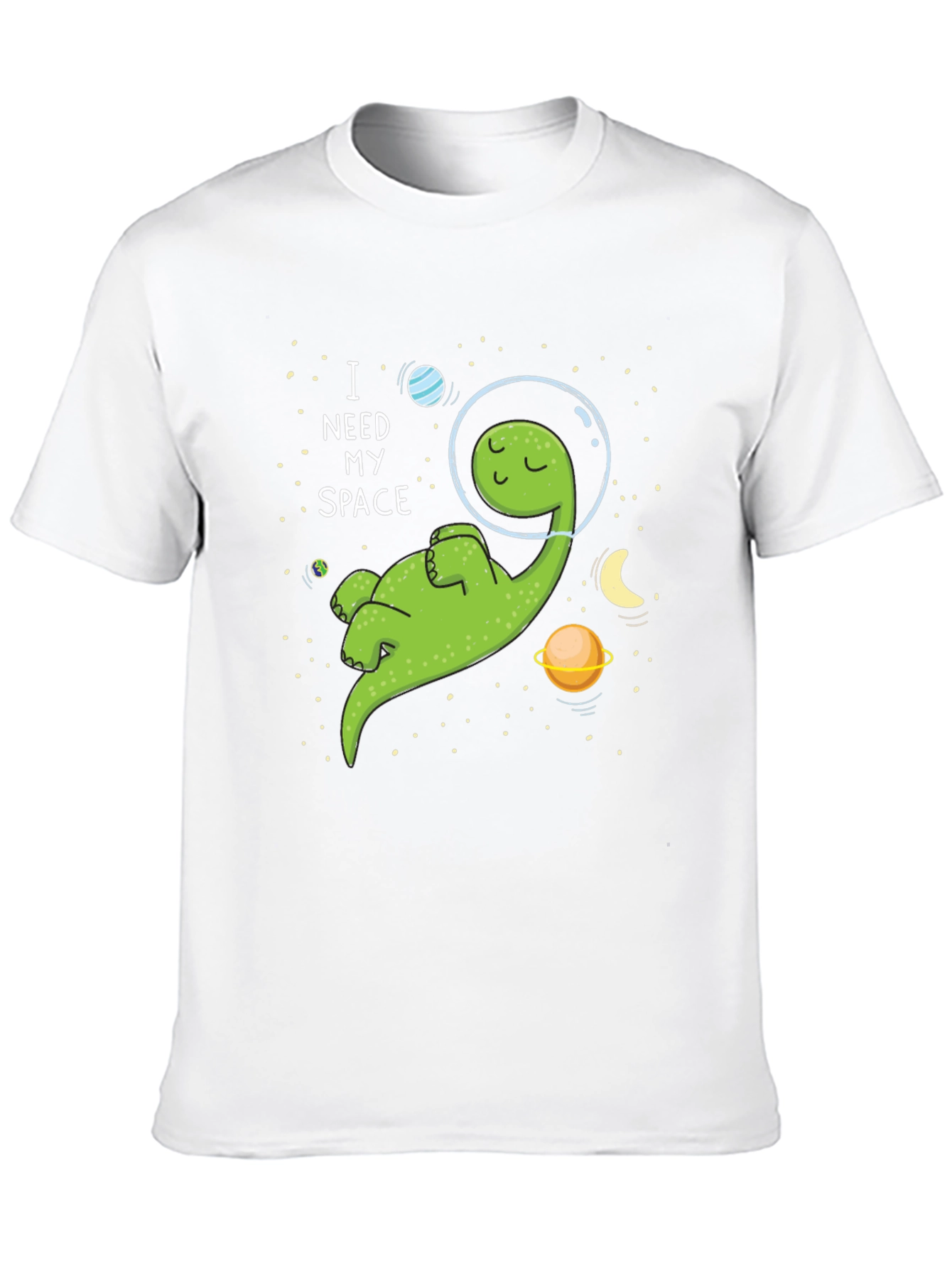 I Need My Space T-Shirt - Cartoon Dinosaur Graphic