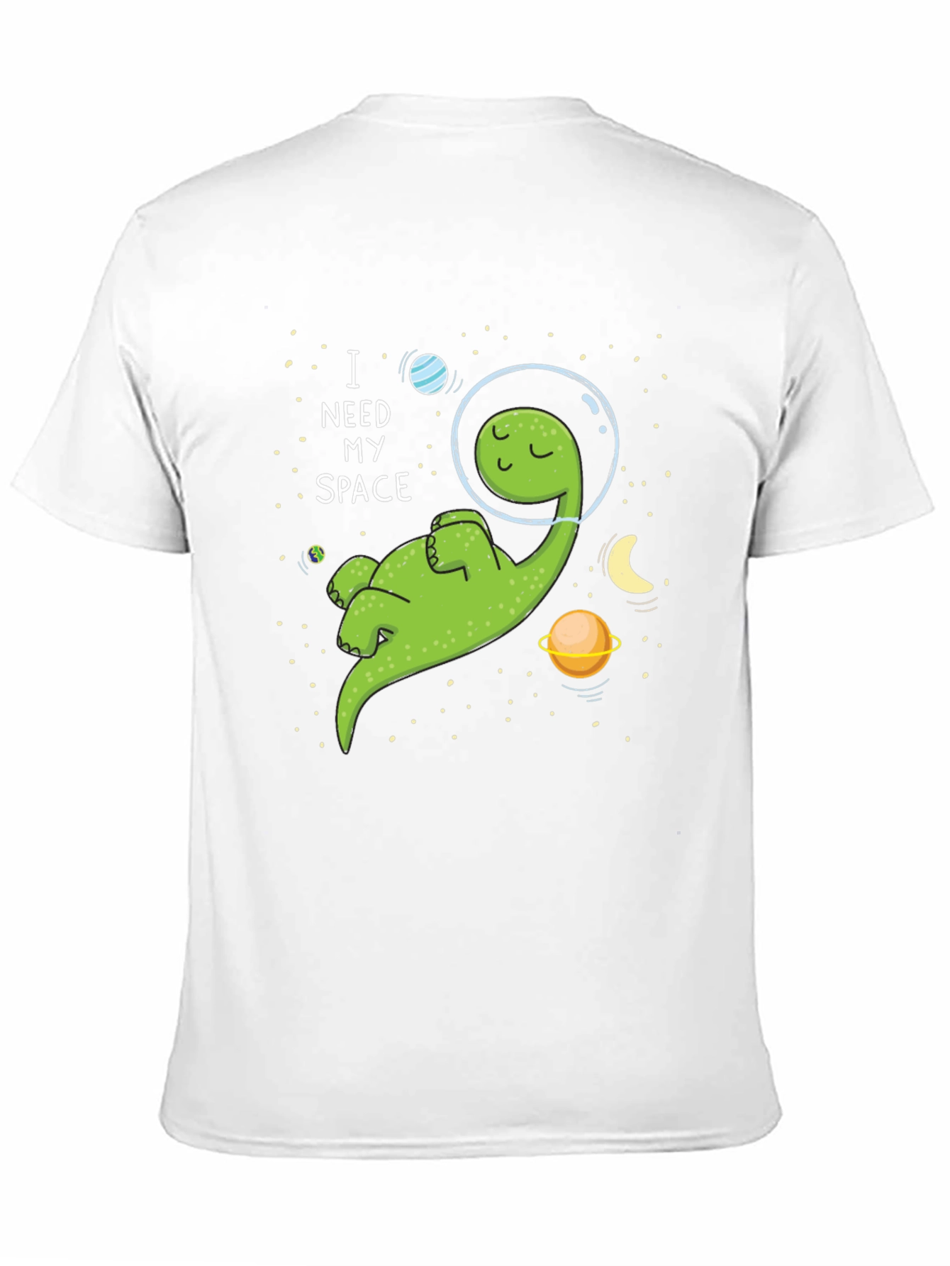 I Need My Space T-Shirt - Cartoon Dinosaur Graphic