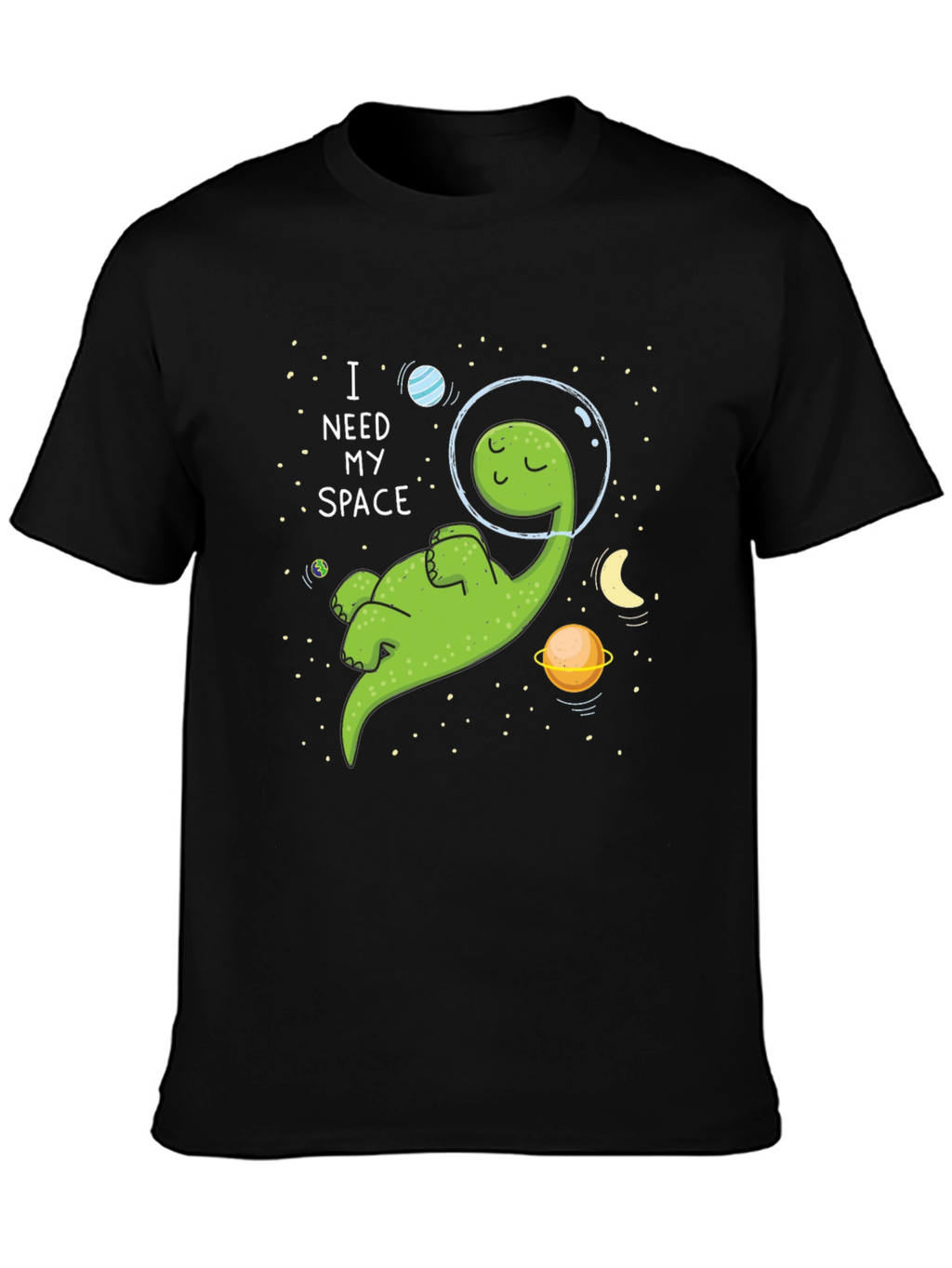 I Need My Space T-Shirt - Cartoon Dinosaur Graphic