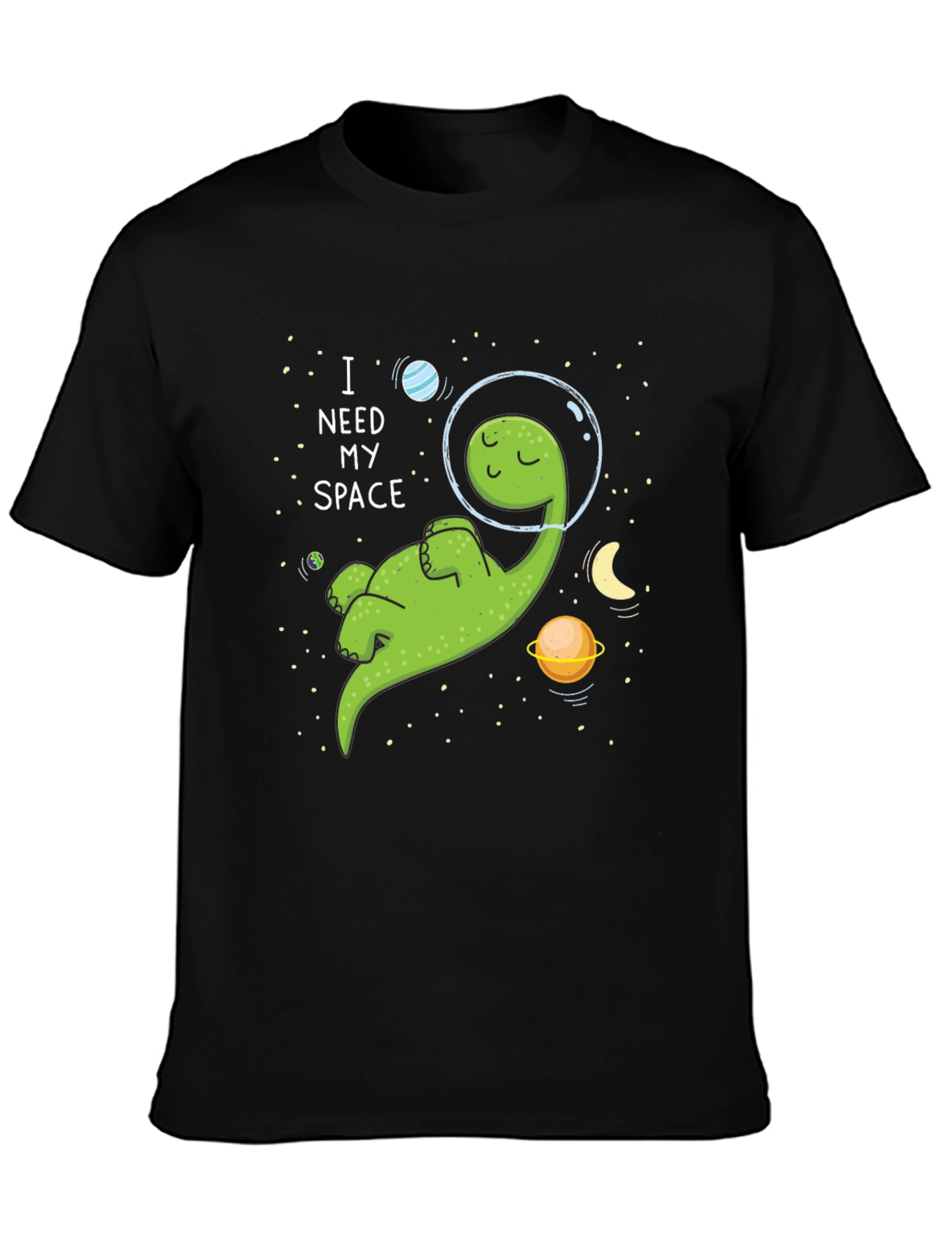 I Need My Space T-Shirt - Cartoon Dinosaur Graphic