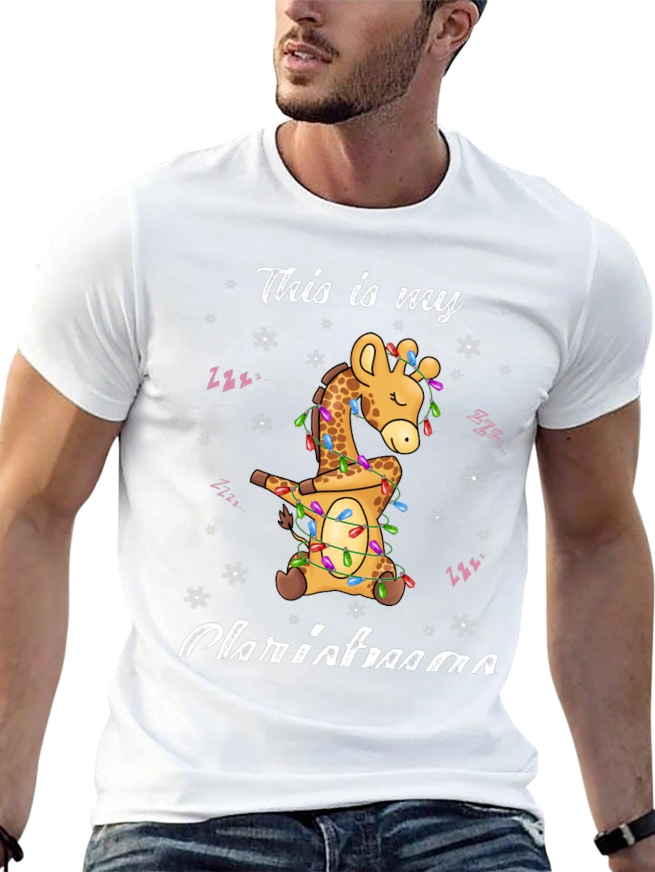 Dabbing Giraffe Christmas T-Shirt