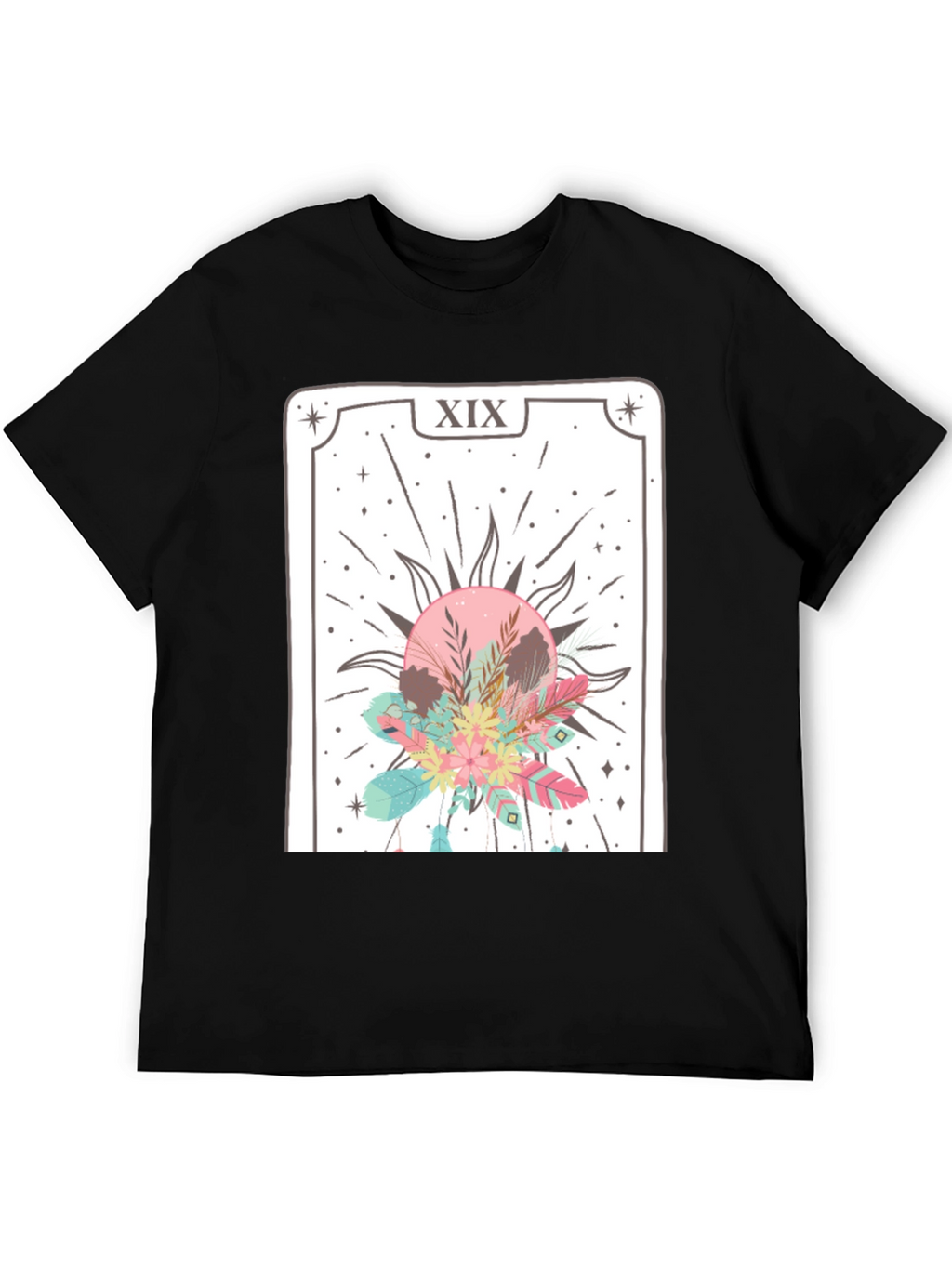 Tarot Card Graphic Tee - Unisex Black T-Shirt