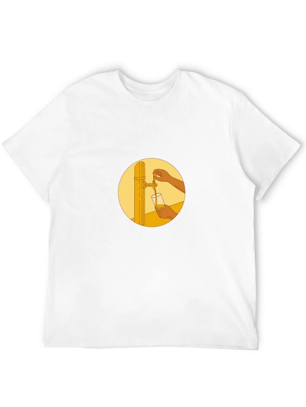 Black T-Shirt with Beer Tap Graphic