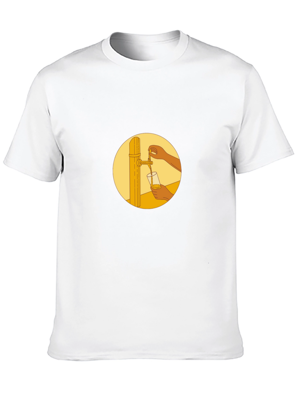 Black T-Shirt with Beer Tap Graphic