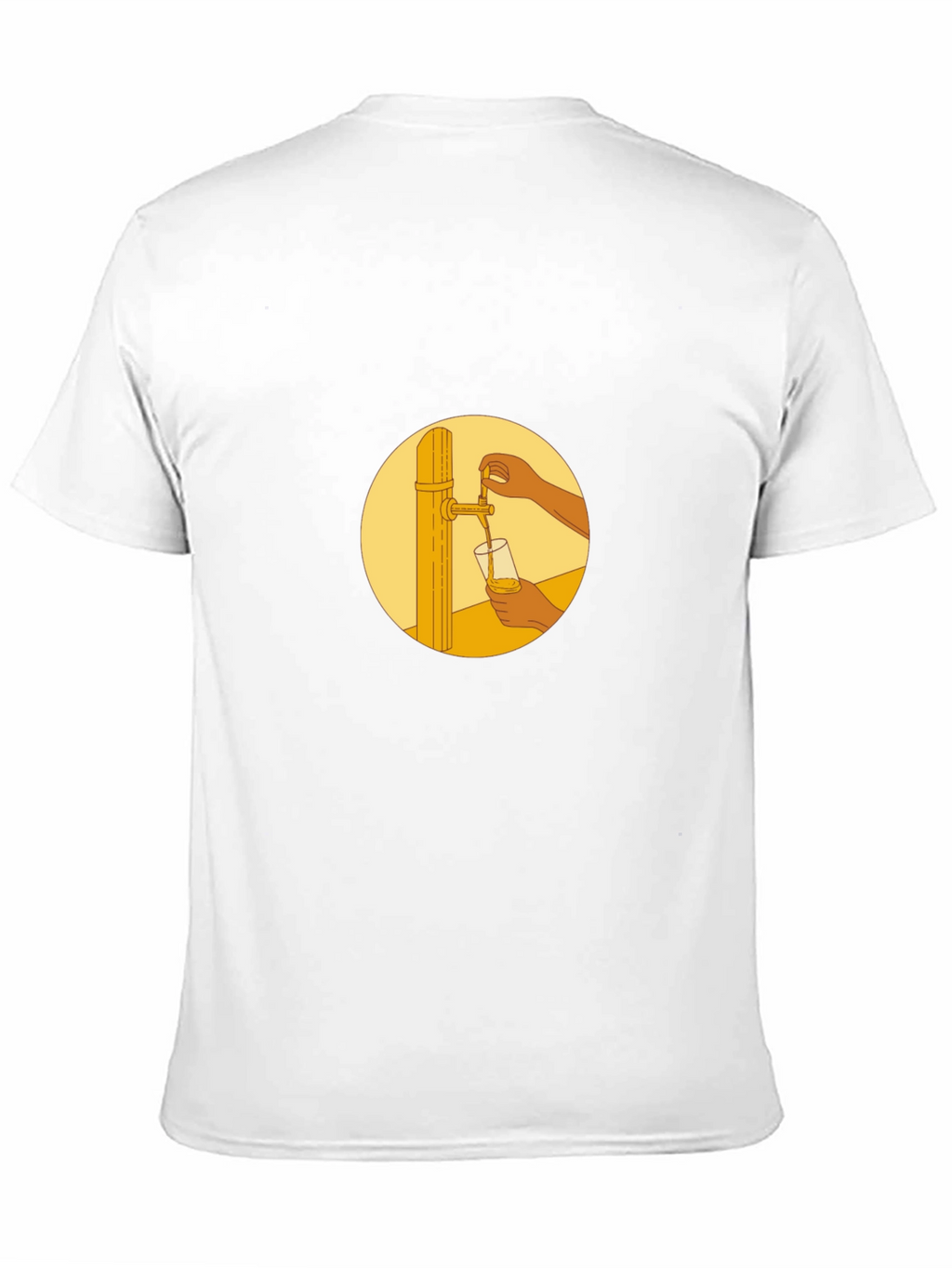Black T-Shirt with Beer Tap Graphic