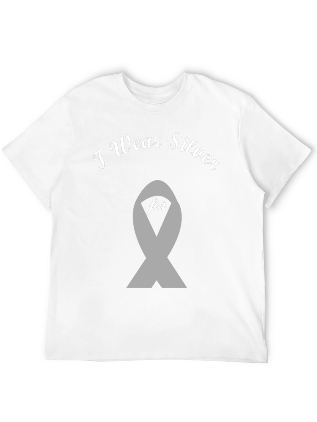 I Wear Silver T-Shirt - Brain Disease Awareness