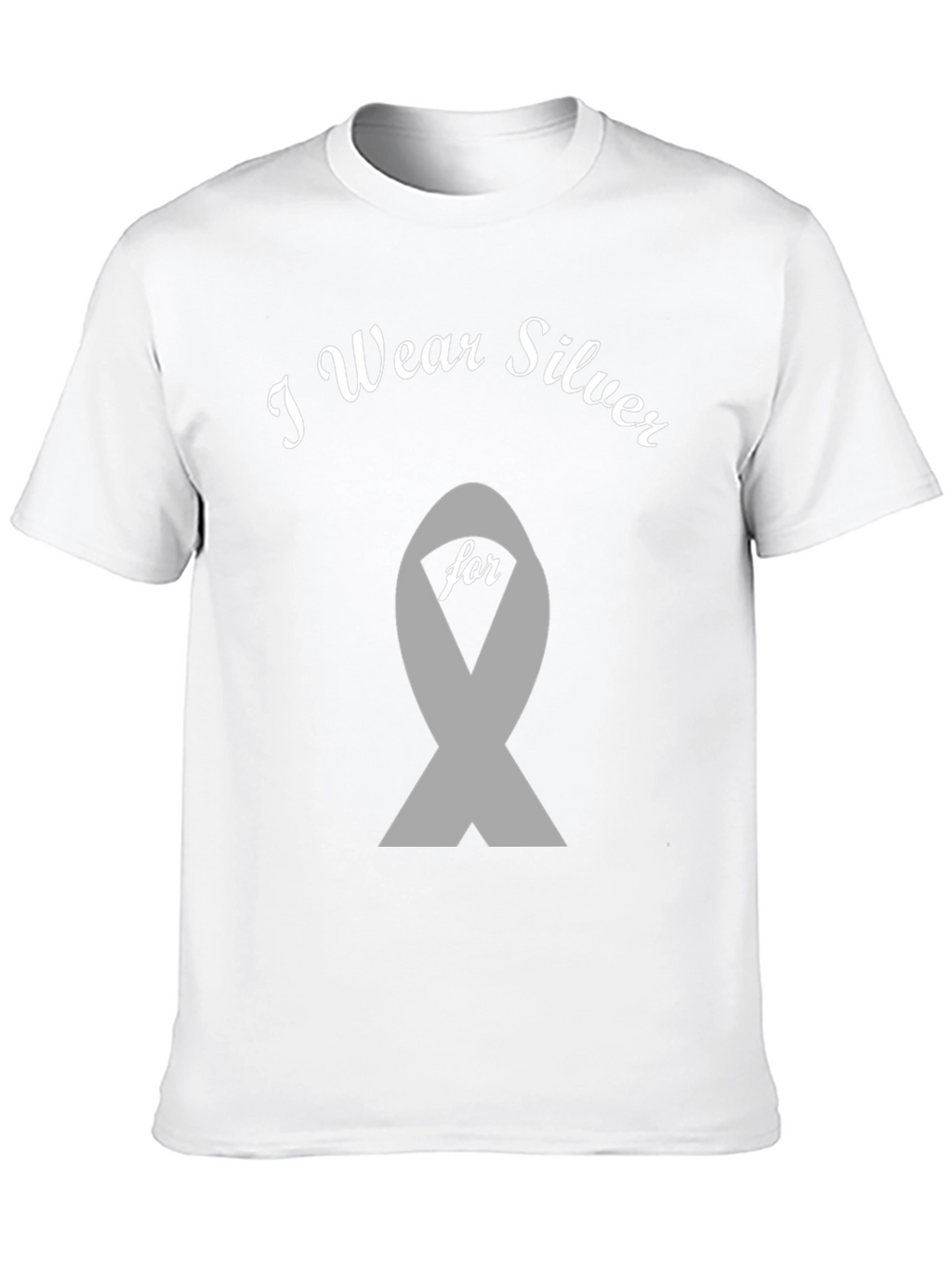 I Wear Silver T-Shirt - Brain Disease Awareness